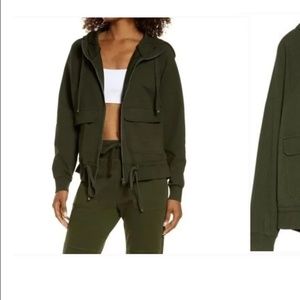 Zella Hunter Green Utility Zipper Jacket